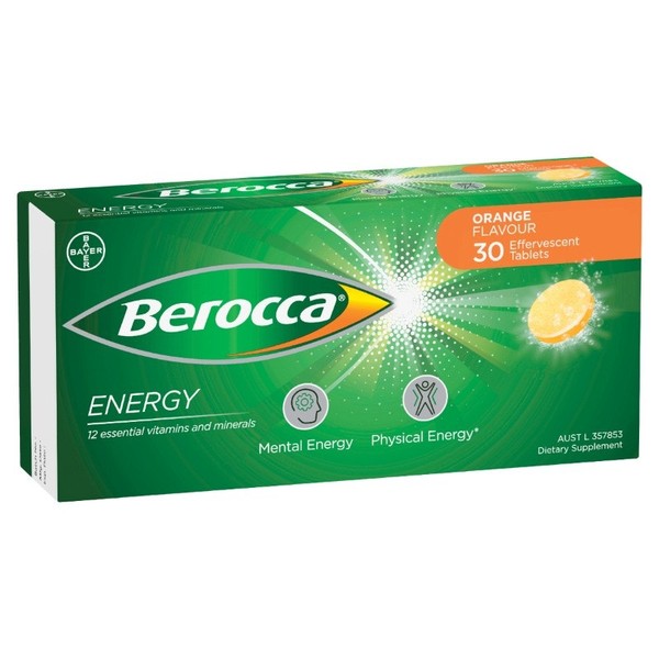 Berocca Energy Effervescent Tab (Orange) X 30