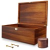 LUSH & STYLE Large Memory Box For Keepsakes Acacia Wood