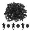 sourcing map 100stk Schwarz Kunststoff Niet Stoß Pin Typ Trim