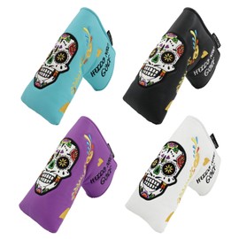 Putter Cover Headcover Fits Scotty Cameron Odyssey Pin for Mexico Skull (White)