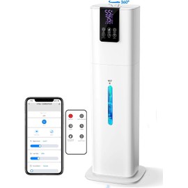 8L Smart Humidifiers for Bedroom Large Room, 2.1Gal Cool Mist Top Fill Diffuser Ambient Light, App & Remote Control, 3 Mist Modes, Quiet Humidifier for Home Office Plant