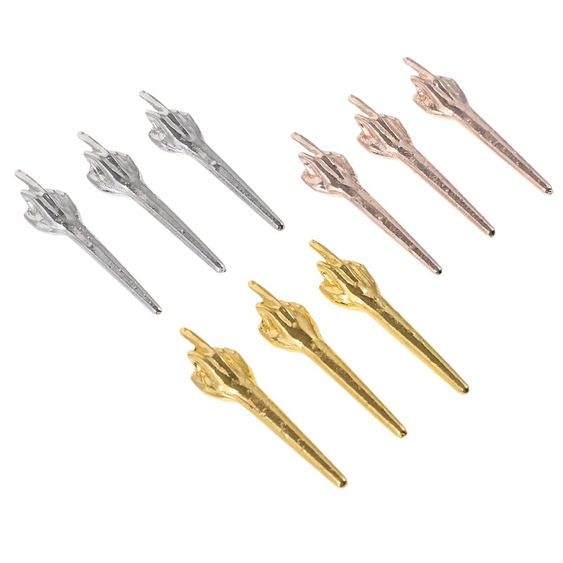 ibasenice 9pcs Cribbage Board Pegs Funny Finger Shape Cribbage Pegs