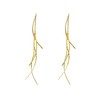 Yellow gold plate 925 Sterling Silver Threader Tassel Curve Dangle