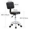 ZJMTOCYU Comfort and Mobility with Adjustable Round Salon Stool, Backrest