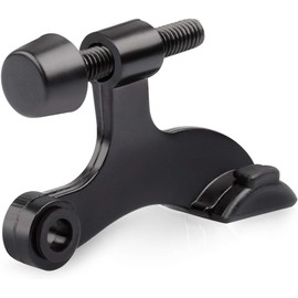 HOMOTEK 48 Pack Hinge Pin Black Door Stopper,Adjustable Deluxe Heavy Duty Door Stopper 2-1/2"x1-3/4,with Black Rubber Bumper Tips