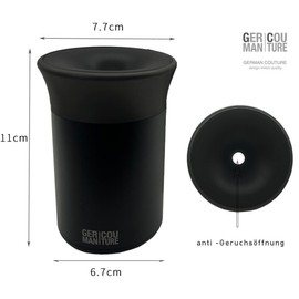 GC Modern Aluminium Ashtray, Compatible with IQOS 3 Duo One Heets, Iluma Prime Terea + Glo Neo Sticks, 12 x 0.01 x 8 cm, Black/Black