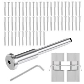 50 Pack Cable Railing Kit, 1/8" Invisible Cable Railing Hardware, T316 Stainless Steel Receiver and Swage Stud End, Swage Tensioner Cable Railing System for Wood/Metal Post Stair Deck, Sliver