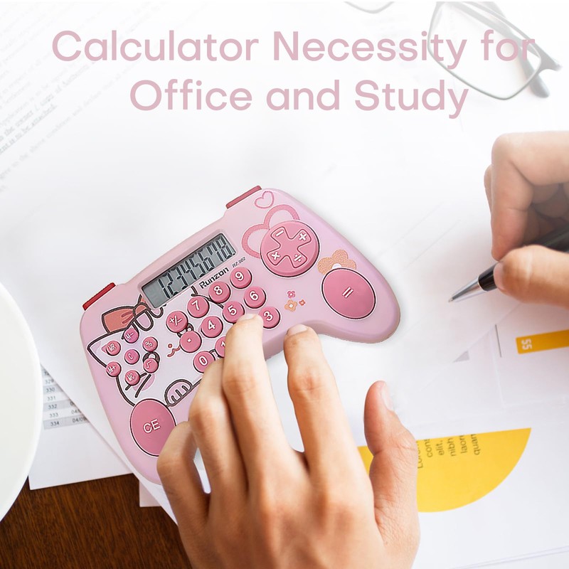 Pink calculators Basic for Teachers Basics Office, Electronic Math, Addition,