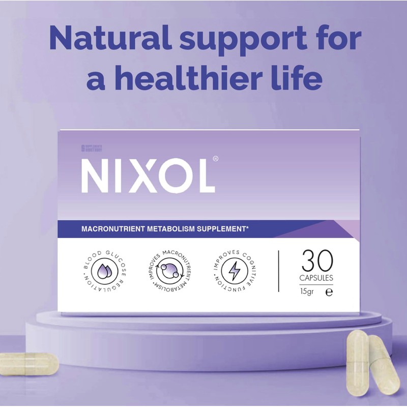 Nixol Macronutrient Metabolism Supplement | with Chromium, Guarana, ACV, L-Glutamine,