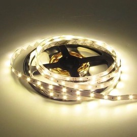 Neon Pop Made in London I Lumos LED Strip Light, 16ft/5M 2835 SMD 300 LEDs 12V Flexible Cuttable Waterproof LED Tape for Bedroom Kitchen Cabinet Wardrobe TV (No Power Supply/Plug) (Warm White)