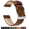 BARTON WATCH BANDS Quick Release Top Grain Leather Watch Band