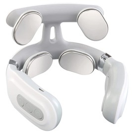 Heating Neck Massager Electric Pulse Massager for Neck Shoulder Muscle Relaxation with 4 Floating Head Health Care