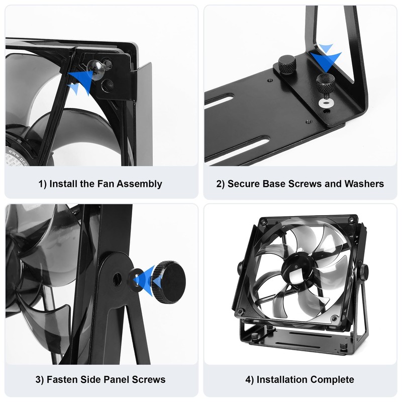 VORZOKISPL Computer Fan Stand - 120mm 140mm PC Fan Desk