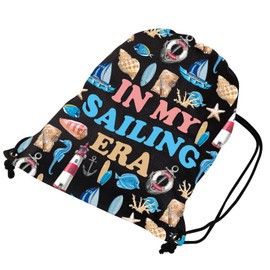 JYTAPP Sailing Lover Gift In My Sailing Era Drawstring Bag Boating Sailing Gift For Sailors Sailing Boat Retirement Gifts