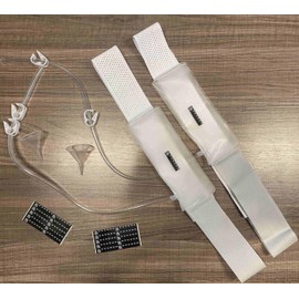 Paquete de 2 kits de prueba de orina, cinturón oculto de almacenamiento de orina, bolsas portátiles para prueba de orina con tira de temperatura y embudo