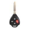 4 Buttons Car Remote Control Key Replacement Black Fits for