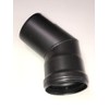 Curved 45° Chimney Enamelled Carbon Steel Black for Pellet Stoves