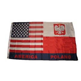 3X5 Usa Poland Polska Polish American Superpoly Flag 3'X5' Banner