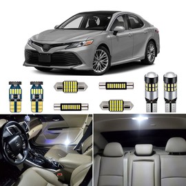 AUTOGINE 13 Piece White LED Interior Lights Kit for Toyota Camry 2012 2013 2014 2015 2016 2017 2018 2019 2020 Super Bright 6000K Interior LED Light Bulbs Package + Install Tool