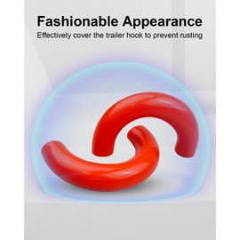 2 Pcs Tow Hooks Covers Fit for Ford F150 2004-2024 & Fit for Bronco Base/Big Bend/Outer Banks 2021-2024 & Fit for Toyota Tundra 2017-2021, Red