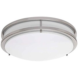 Universal Lighting and Decor Zare Brushed Nickel 14" Wide Modern Flushmount LED Ceiling Light