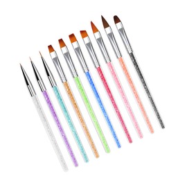 Healeved 1 Set 10pcs Nail Painting Tools Nail Painting Brush Nail Art Brush Nail Art Tools Fingernail Paint Brush Toenails Art Pens Nail Art Liner Fingernail Art Pens Kit De Manicura