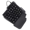 One Handed Gaming Keyboard 35 Keys Waterproof Wide Palm Rest