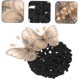 CANIGHT 2 Piezas sombreros de redecilla redecillas para el pelo de las mujeres moño pan de la enfermera Red para peinados redes de moño para niñas de ballet moño redecillas para el cabello