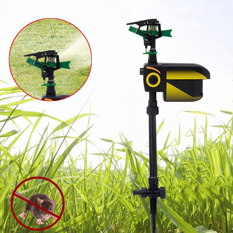 AngelcityCC Solar Sprinkler Garden Solar Motion Activated Animal Sensor Outdoor