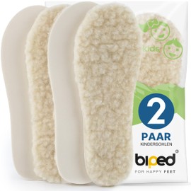 Biped 2 Pairs of Extra Thick Lambswool Insoles for Children z1021 (EU 26–27)