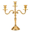 Candelabra 3-Arm Candelabra Metal Exterior Gold-Plated Height 31 cm Width