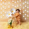 Daisy Party Decorations Yellow White Daisy Polka Dot Garland Double-Sided