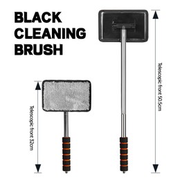 Biluer Car Sponge For Washing, Car Wash Brush Sponges For Car Cleaning Telescopic Brushsponge Mop 180°Rotatable Brush Head,Retractable Aluminium Alloy Body