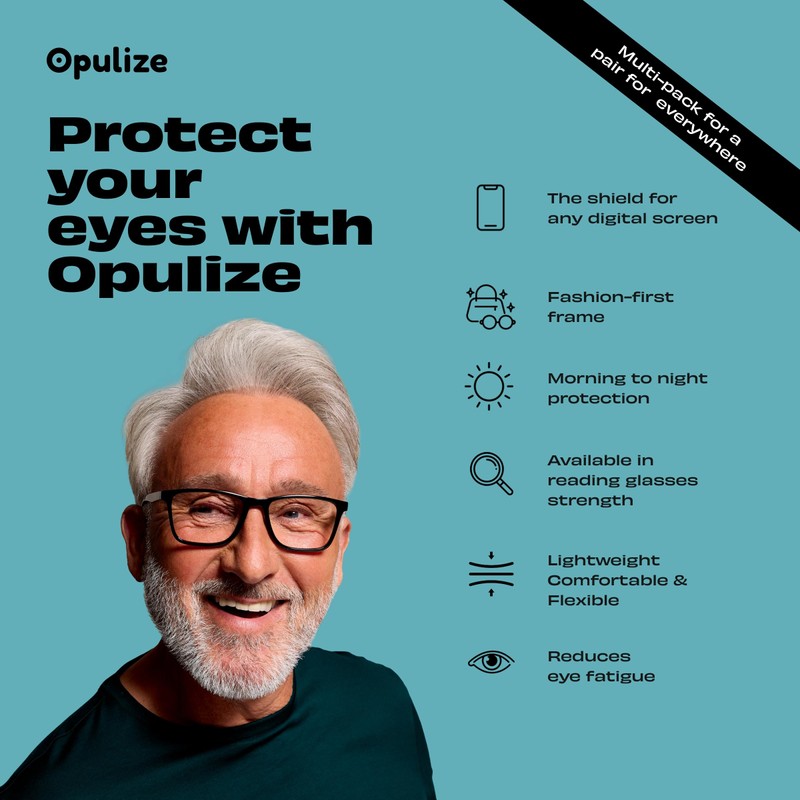 OPULIZE NYX Blue Light Blocking Glasses - Anti-Glare Computer and