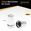 HQALTY 40PCS 33mm Lug Nut Covers Bullet Flanged ABS Chrome