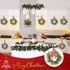 12 Pcs Christmas Kitchen Cabinet Wreaths Bulk, Red, Green, White