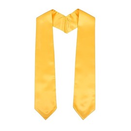 Erligo Unisex Adult Plain Graduation Stole 60" Long (Gold)