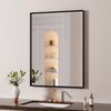 LOAAO Black Bathroom Mirror 20"X28" for Wall, Rectangle Bathroom Vanity