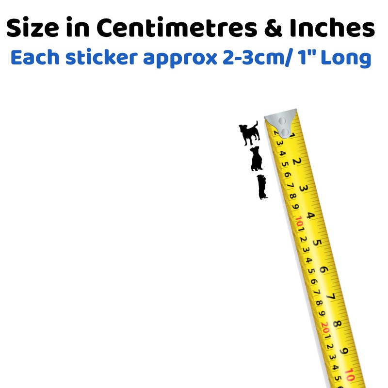 Jack Russell Pet Dog Silhouette 14 Cute Stickers Pack -