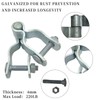 1-3/8" Chain Link Fence Gate Post Hinge, Galvanized Fence，4pcs for