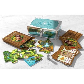 HABA 304839 - Find the code! Pirate Island, Puzzle Game with Treasure Map Puzzle and Treasure Chest for Refilling, Game from 5 Years