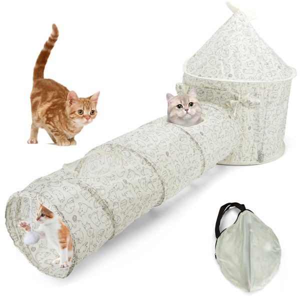 Nobleza - Cat Tunnel 3 in 1, Foldable Play Tunnel
