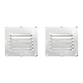 Vinland Marine 304 Stainless Steel Vent Cover, Louvered Vent Cover, Marine Vents, Louver Plate, Louver Vent, Bilge Vent Cover, Boat Cover Vent, Louvered Panels, for Boat, Ship, Yacht, Sailboat