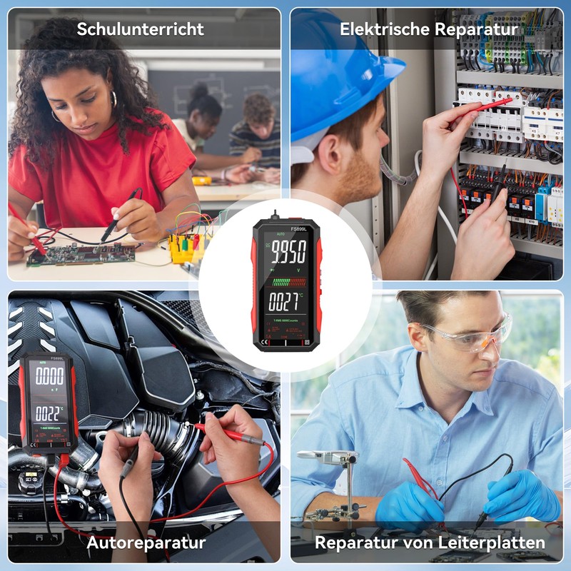 Digital Multimeter, Current Meter Voltmeter with 6000 Counts, Auto Ranging,