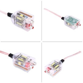 Akozon 2 4 high foro to low converter car amplifier subwoofer regulator filter stereo add on wmp wiring kit channel line out rca speaker wire bass control knob impedance