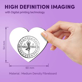 1 x Heart MDF Magnets - Yoga Meditation 39819