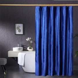 HYAWGE Velvet Blue Shower Curtains for Bathroom,260 GSM Heavy Duty Royal Blue Fabric Luxury Shower Curtain with Hooks, Washable, Thicken,Waterproof for Hotels, Bathtubs, 72 x 72 inches