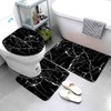 COCIVIVRE 3 Pieces Bath Mat Sets, Toilet Mats, Non-Slip, Water