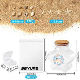 SBYURE Tiny Sea Shells and Natural Starfish for Crafting, Mixed Ocean Beach Mini Seashells Bulk for Decorations,Vase Filler,Beach Theme Party(250g)