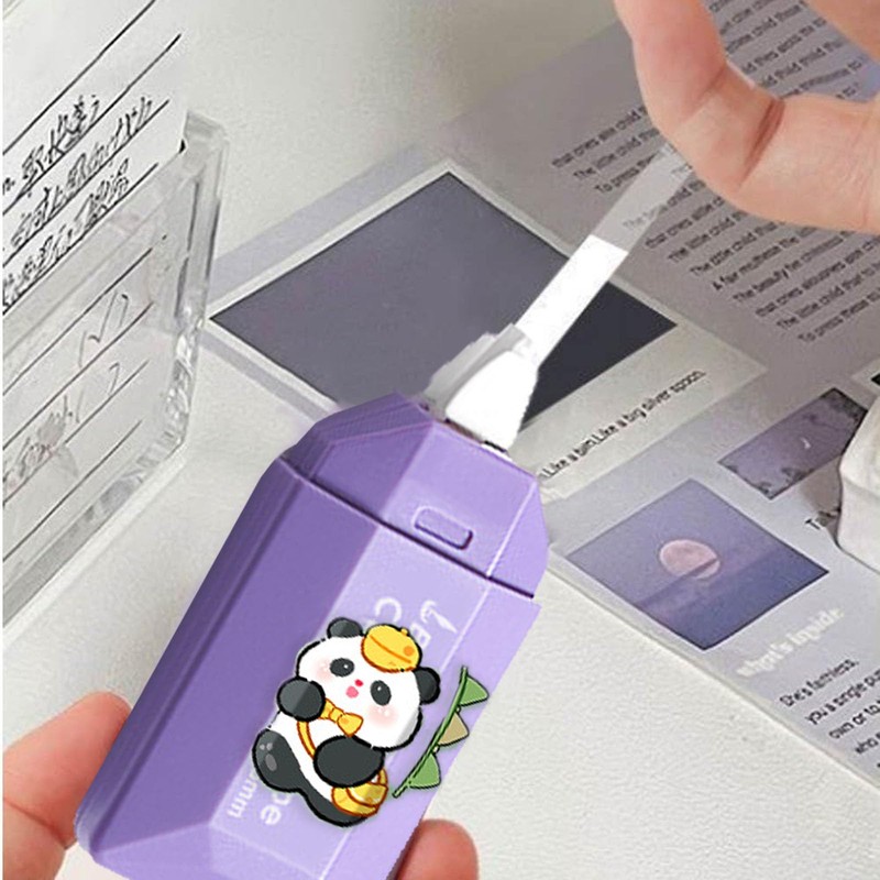 GFTCGK Pack of 6 correction rollers, 1 panda sticker, mini